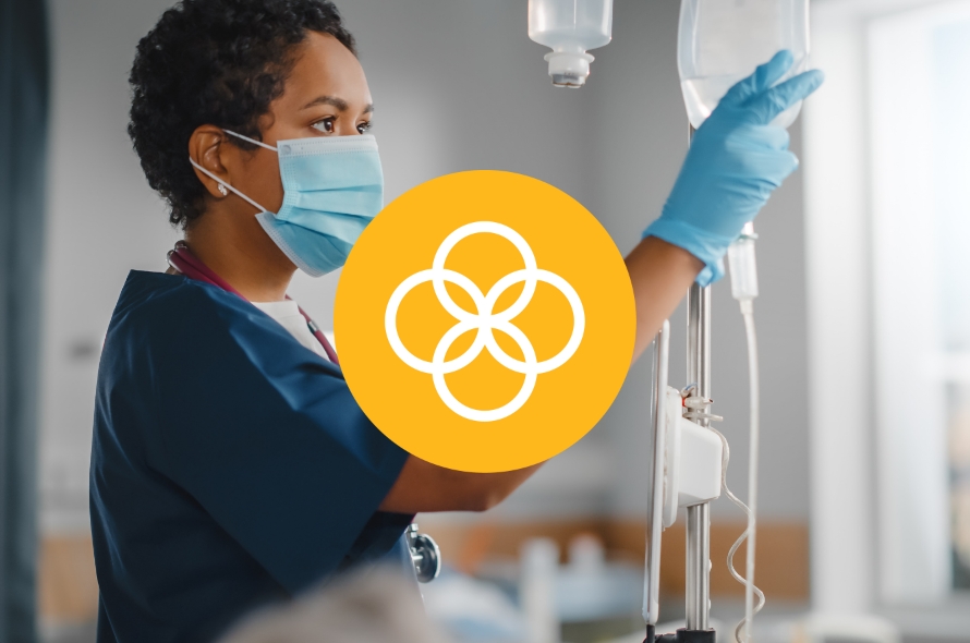 Woman at work in hospital