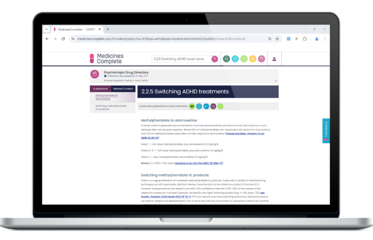 MedicinesComplete ADHD treatments laptop