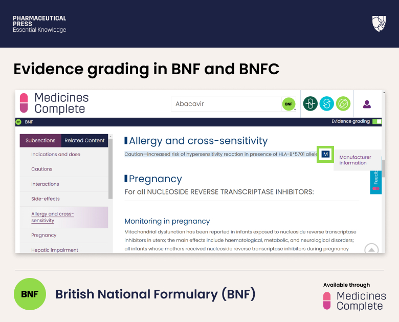 Evidence grading in BNF and BNFC