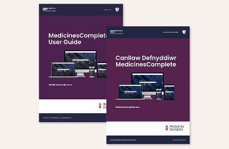 MedicinesComplete user guides in Welsh and English.